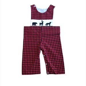 Smocked Mama Smocked Overalls Size 12M